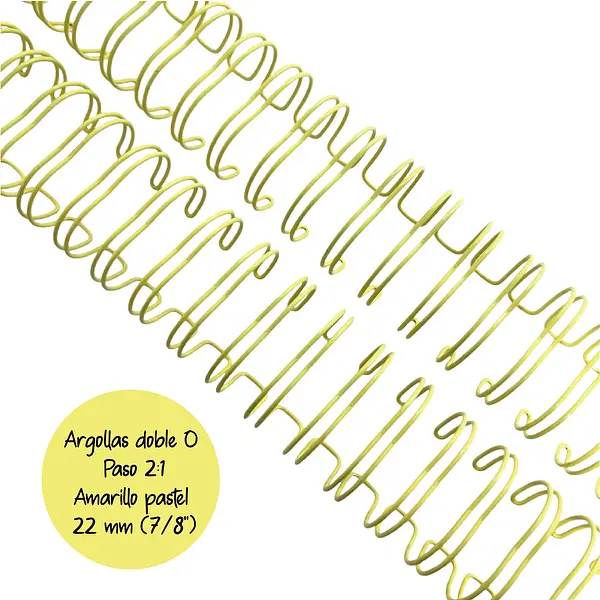 Argollas Para Cinch 7/8 Amarillo Pastel * 2 Pz