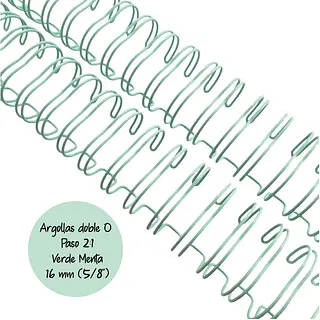 Argollas Para Cinch 5/8 Verde Pastel * 2pz