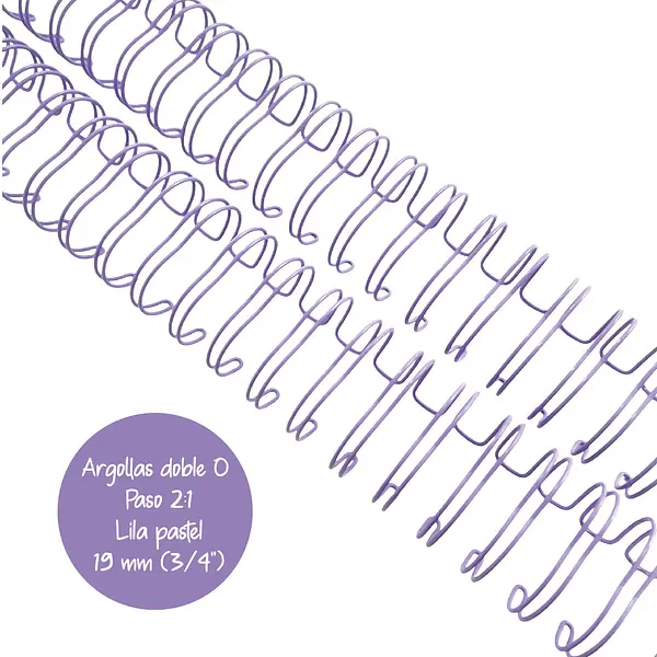 Argollas Para Cinch 3/4 Lila Pastel *2 Pz