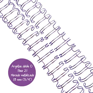 Argollas Para Cinch 3/4 Morado Metalizado * 2 Pz