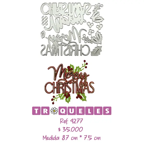4277 Troquel Merry Christmas
