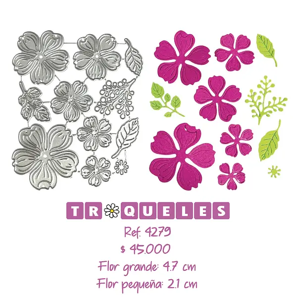 4279 Troquel Flores Con Lineas