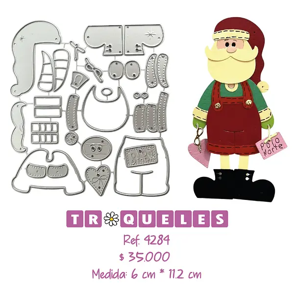 4284 Troquel Papa Noel Country