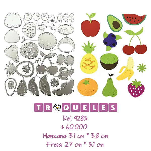 4283 Troquel Frutas Varias