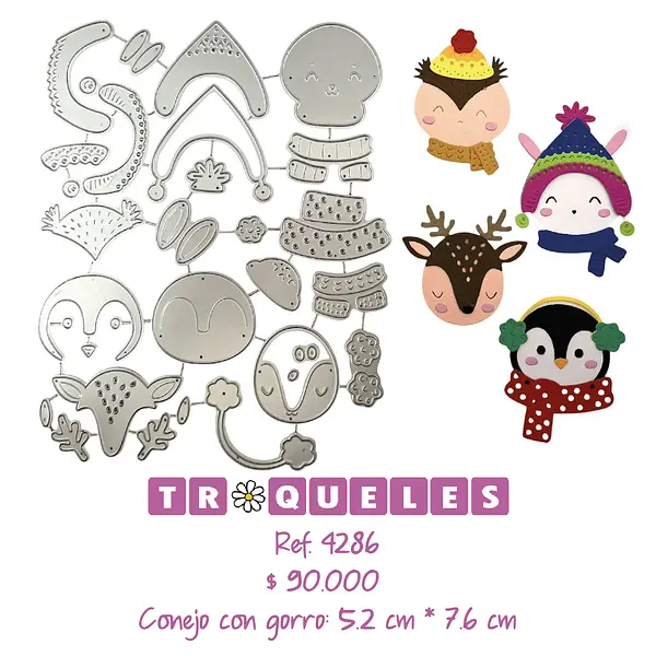 4286 Troqueles Muñecos Navideños