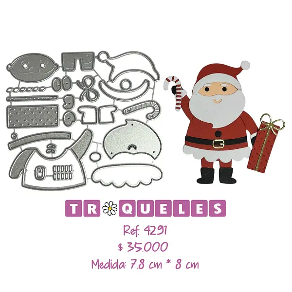 4291 Troquel Papa Noel Regalo