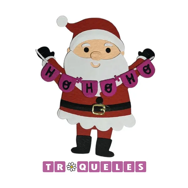 4290 Troquel Papa Noel Banderin