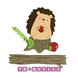 4289 Troquel Puercoespin Con Troncos