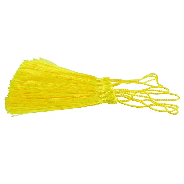 12 Borlas De Hilo Amarillas