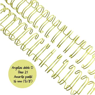 Argollas Para Cinch 5/8 Amarillo Pastel * 2 Pz