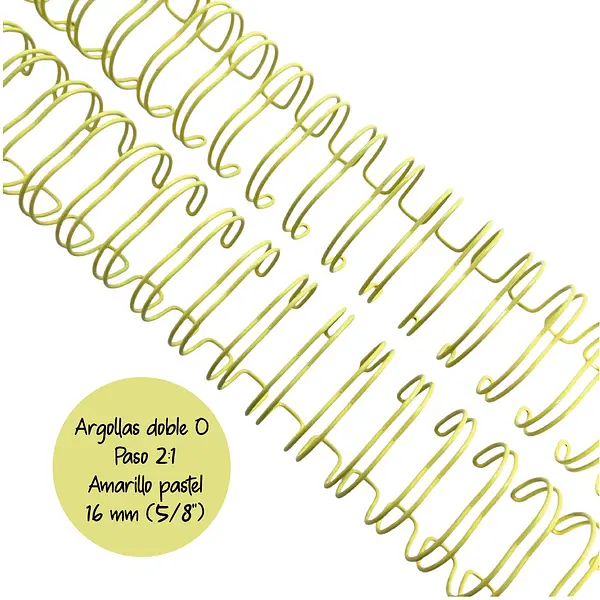 Argollas Para Cinch 5/8 Amarillo Pastel * 2 Pz