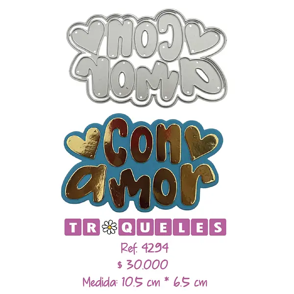 4294 Troquel Con Amor