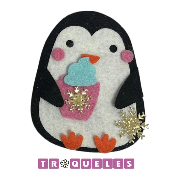 4304 Troquel Pinguino Con Tacita