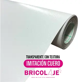 Vinilo Adhesivo Transparente Textura Cuerina