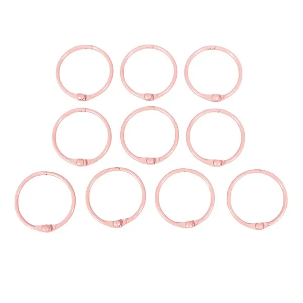 Argollas Abatibles Rosado Pastel * 10 Pz