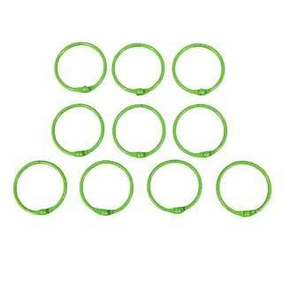 Argollas Abatibles Verde Limon * 10 Pz