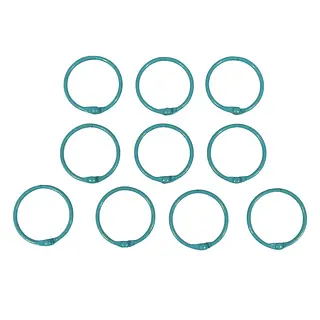Argollas Abatibles Verde Jade * 10 Pz