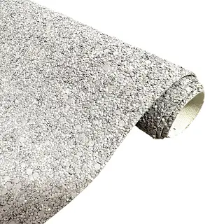 Cuerina Glitter Aventurina Gris Hielo