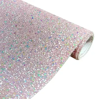 Cuerina Glitter Aventurina Perla Pink