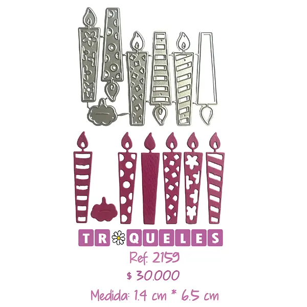 T2159 Troquel Velas