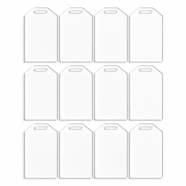 12 Acrilicos En Forma Tag