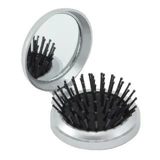 Cepillo Con Espejo Plateado * Unidad