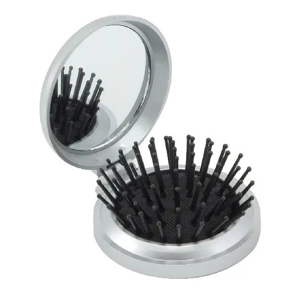 Cepillo Con Espejo Plateado * Unidad