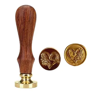 Sello Lacre Corazon Flores