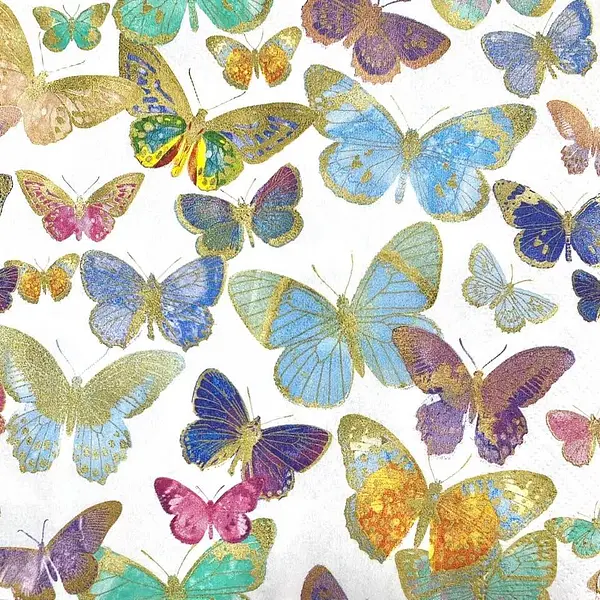 Servilleta Decorativa Mariposas Variadas