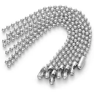 12 Cadena De Bola Plateada