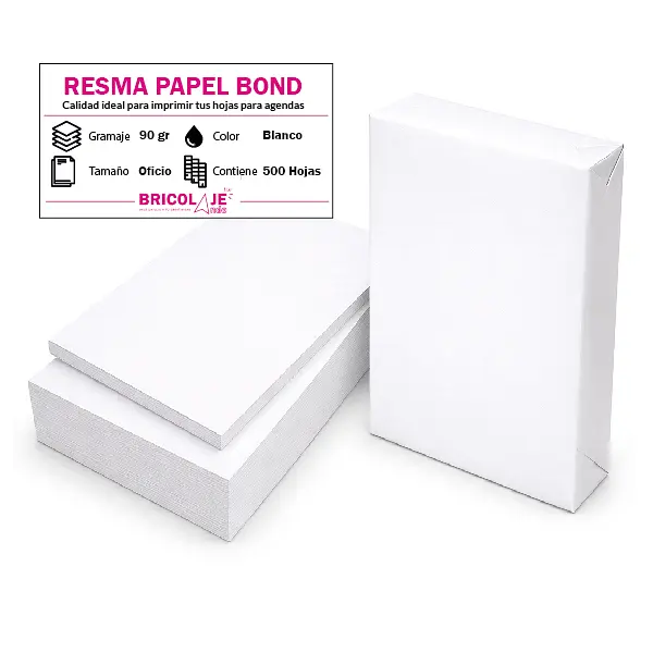 Resma Papel Bond 90 Gramos Oficio * 500 Hojas