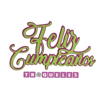 4320 Troquel Feliz Cumpleaños Cursivo