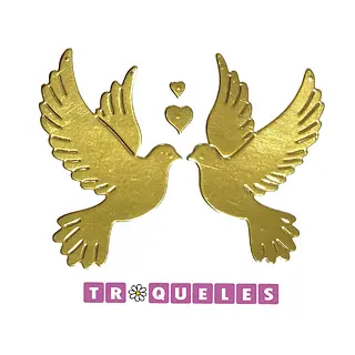 4318 Troquel Palomas Corazones