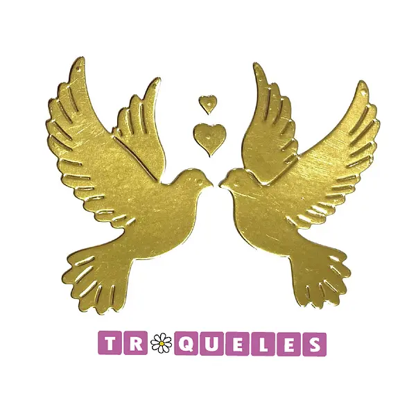 4318 Troquel Palomas Corazones