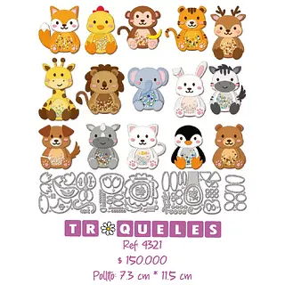4321 Troquel Animales Varios