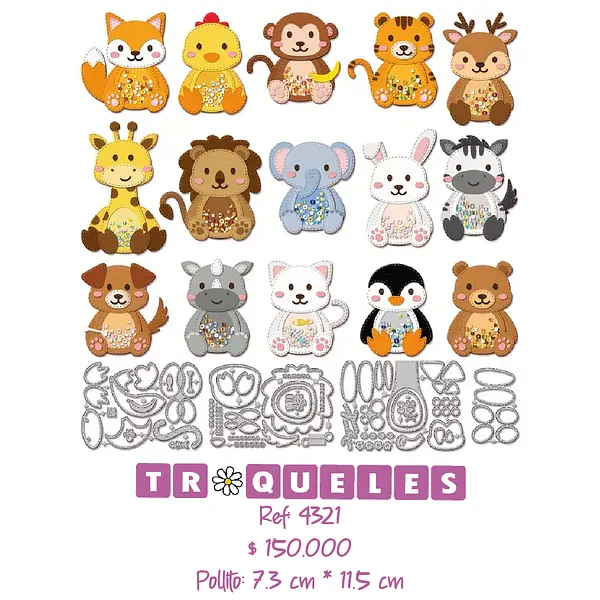 4321 Troquel Animales Varios