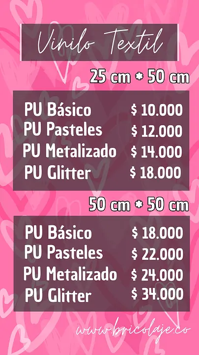 Vinilo textil precio