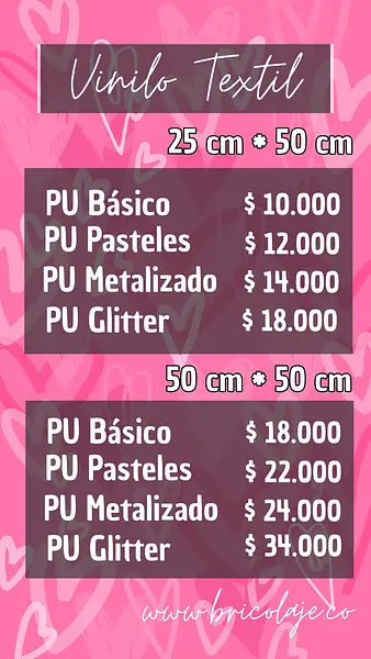 Vinilo textil precio