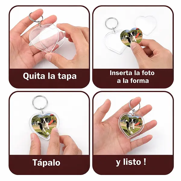 Llaveros Para Personalizar Corazon * 12 Uniddades