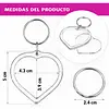 Llaveros Para Personalizar Corazon * 12 Uniddades