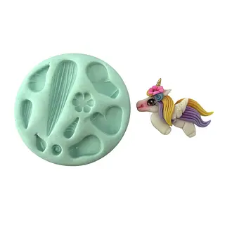 Molde Silicona Unicornio Bebe