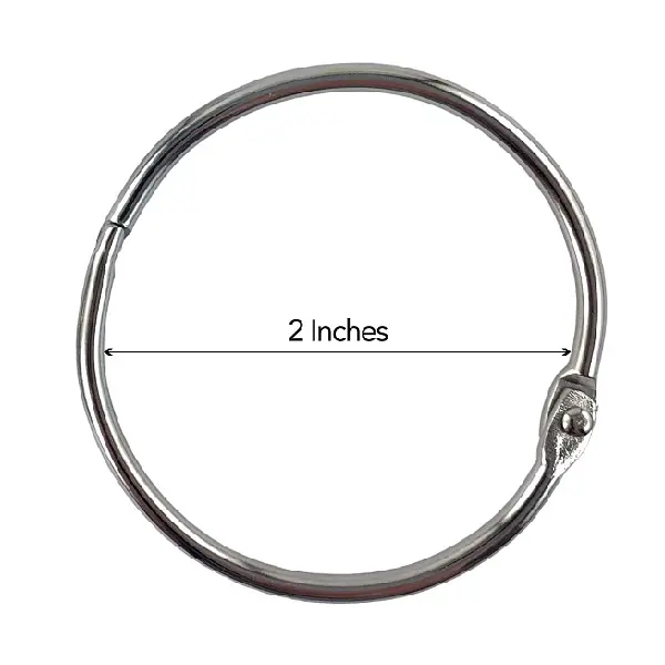 Argollas Abatibles Plateadas 2" * 12 Pz