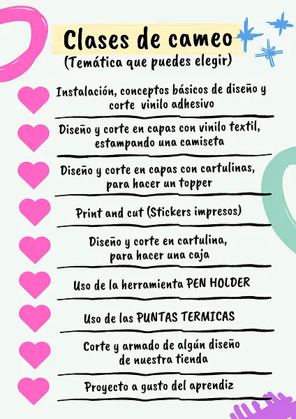 Clases de cameo (Tematicas a elegir)