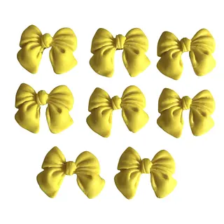 8 Moños Amarillos En Porcelanicron