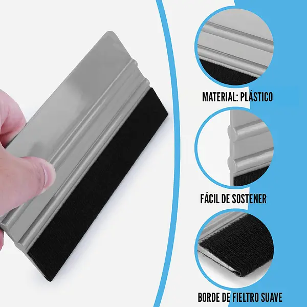 Espatula Para Vinilo Ancha Gris