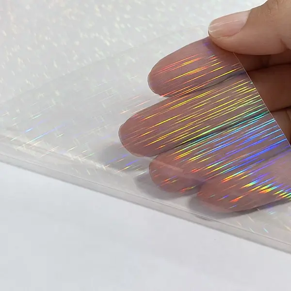 16 Hojas De Vinilo Holografico Lineas