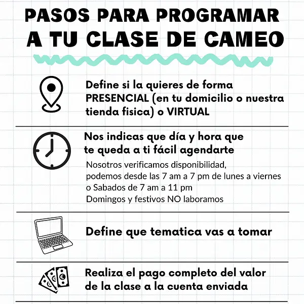 Clase Virtual Maneja Tu Cameo (2 Horas)