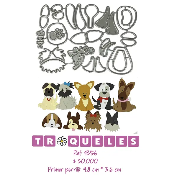 4356 Troquel Perritos Varios