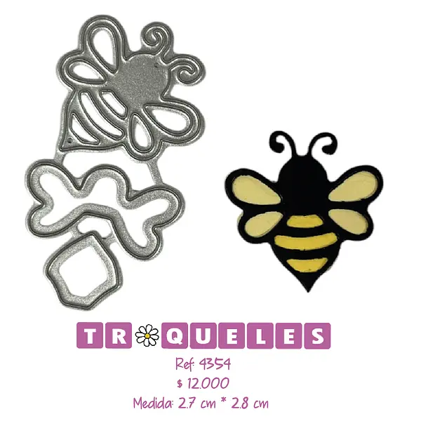 4354 Troquel Mini Abeja