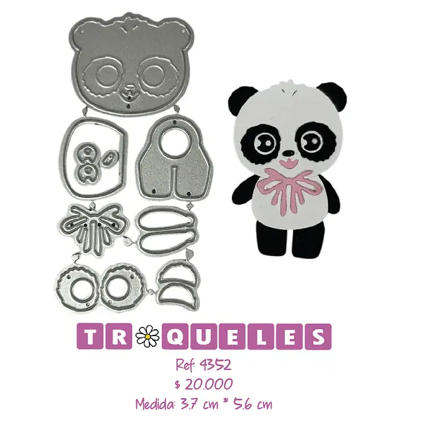 4352 Troquel Osito Panda